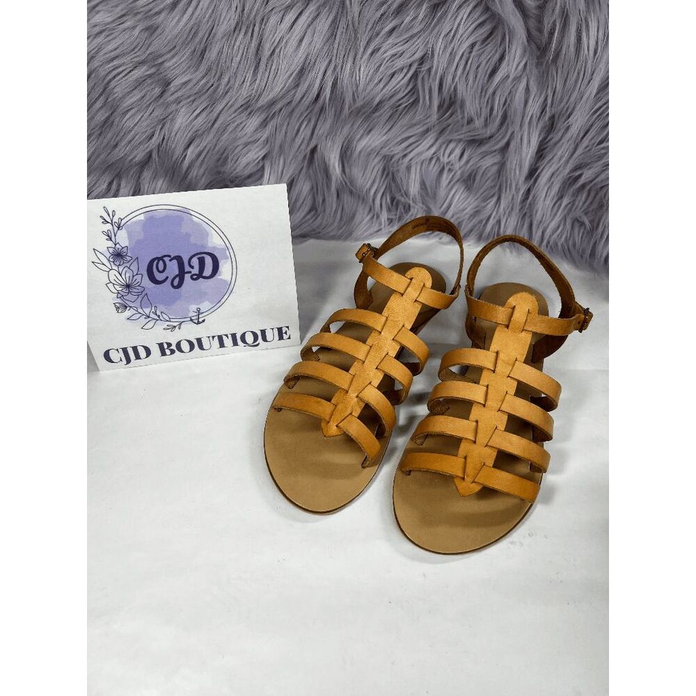 Aqua Women's Emmie Strappy Fisherman Slingback Sandals - Natural 9M